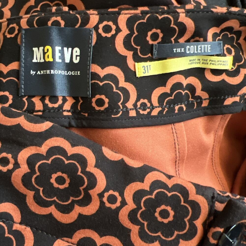 Maeve Anthropologie The Colette Crop Wide Leg Ponte Pant Retro Size 31 Tall Af10 - Picture 8 of 8